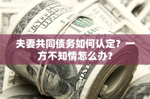 北京夫妻共同债务如何认定？一方不知情怎么办？