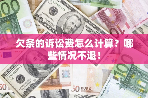 北京欠条的诉讼费怎么计算？哪些情况不退！
