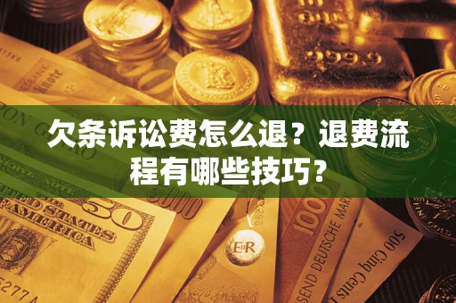 北京欠条诉讼费怎么退？退费流程有哪些技巧？