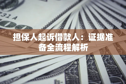 北京担保人起诉借款人：证据准备全流程解析